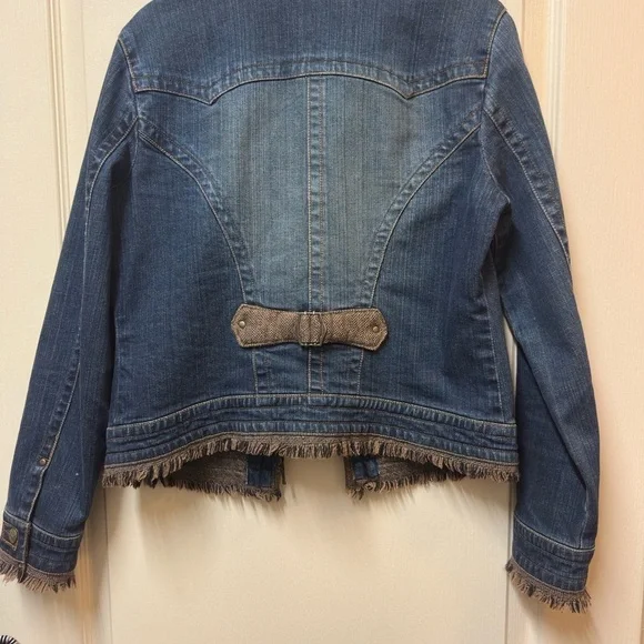 CAbi Blue Jean Jacket with Fringe Detail - Picture 5 of 13